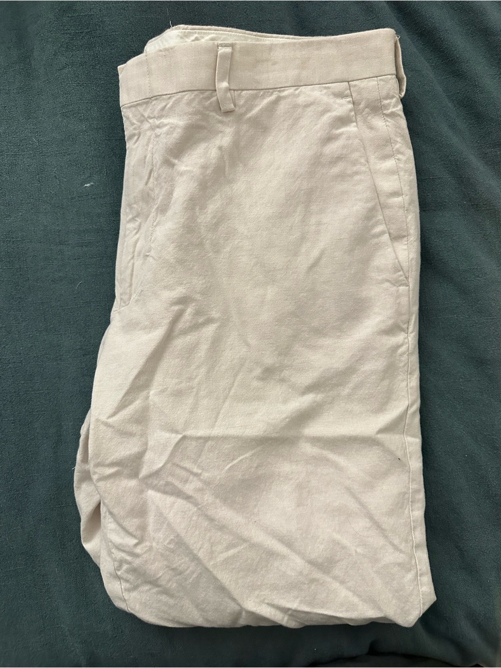 J. Crew Men's Cream Ludlow Linen Suit Pants
